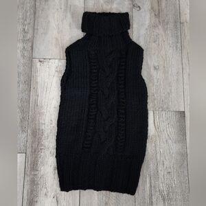 BCBG Maxazria Sleeveless Wool  Turtleneck Sweater-Black